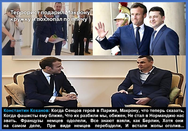 Зачем Владимиру Путину встречаться с пособником террористов Президентом Франции Эммануэлем Макроном?