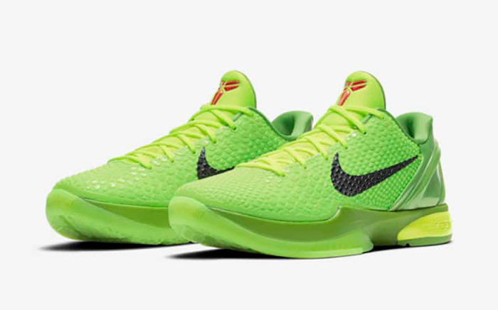 Культовые кроссовки Nike Kobe 6 Protro «Grinch» выпускаются как раз к Рождеству