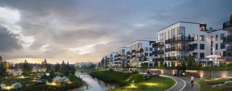 В городе-курорте Gatchina Gardens началось строительство домов на рекреационной набережной