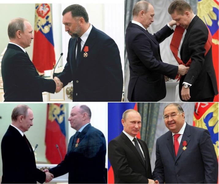 Страна миллиардеров-орденоносцев: за время президентства Владимира Путина государственные награды получили все самые богатые люди России