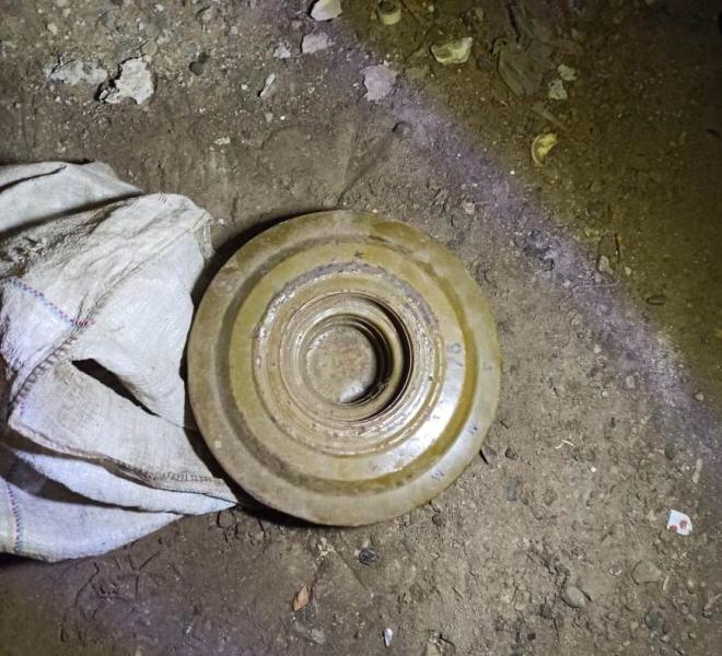 В Ульяновске сотрудники ОМОН обследовали противотанковую мину