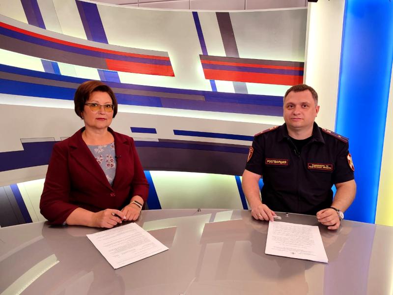 Офицер Росгвардии стал гостем телепрограммы ГТРК «Россия. Курган»