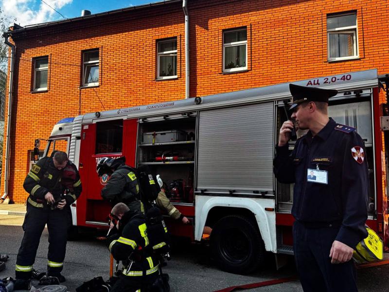 Совместное пожарно-тактическое занятие Росгвардии и МЧС прошло в Подмосковье