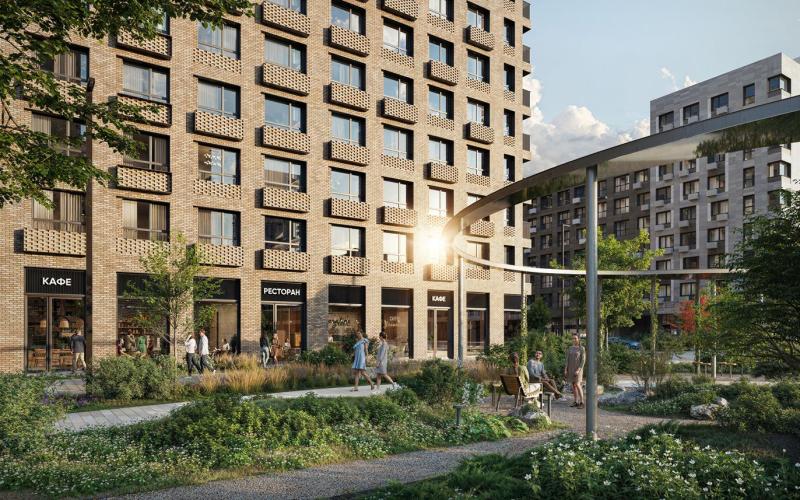 Пешеходная аллея в LIFE Варшавская готова на 40%