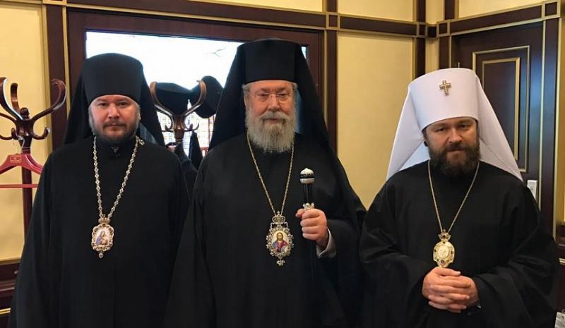 Епископ Шахтинский и Миллеровский Симон принял участие во встрече Святейшего Патриарха Кирилла с Блаженнейшим Архиепископом Кипрским Хризостомом